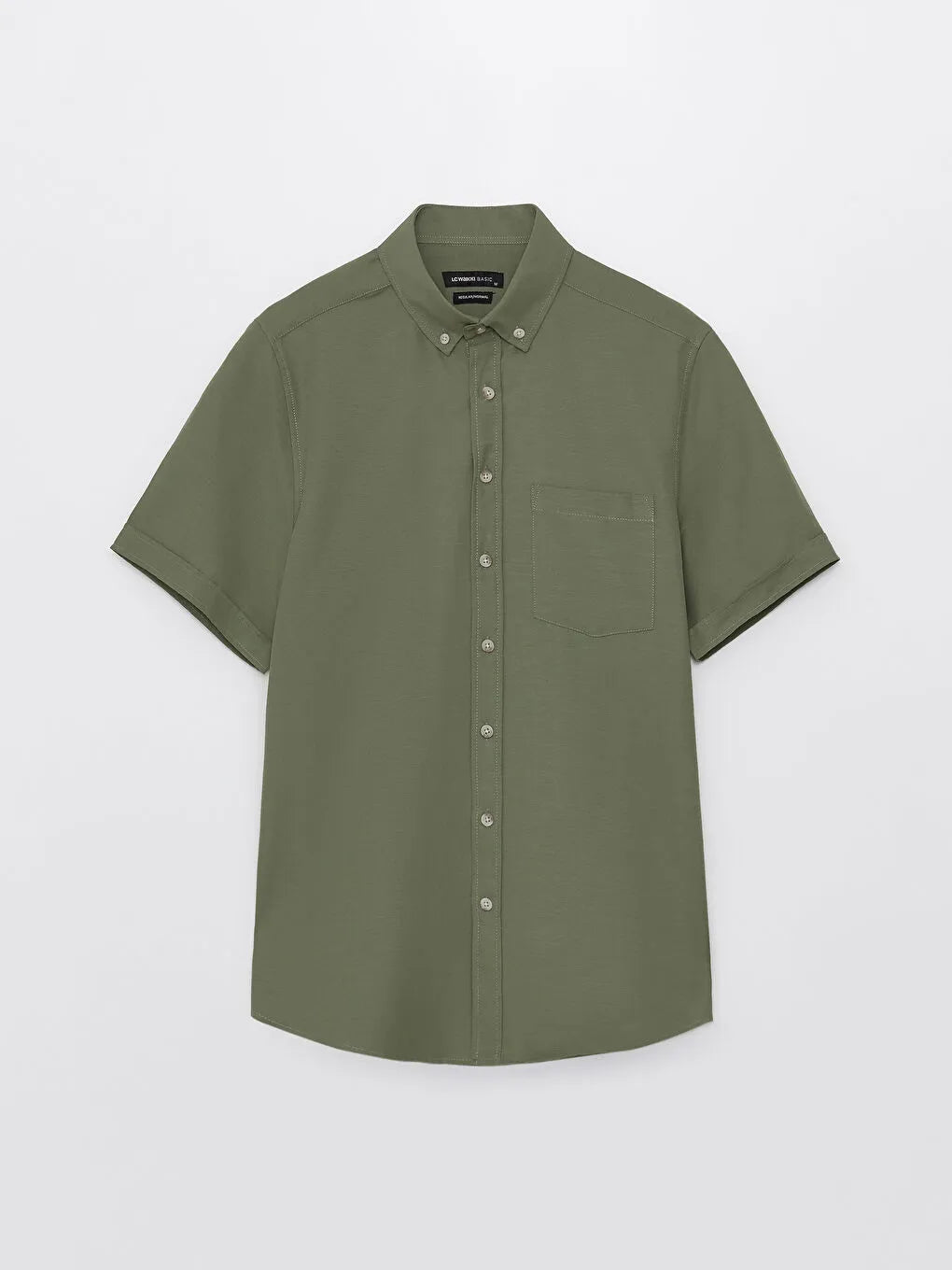 Green Short Sleeve Button T-shirt